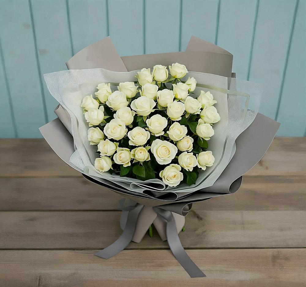 Букет Белоснежная нежность в Усинске