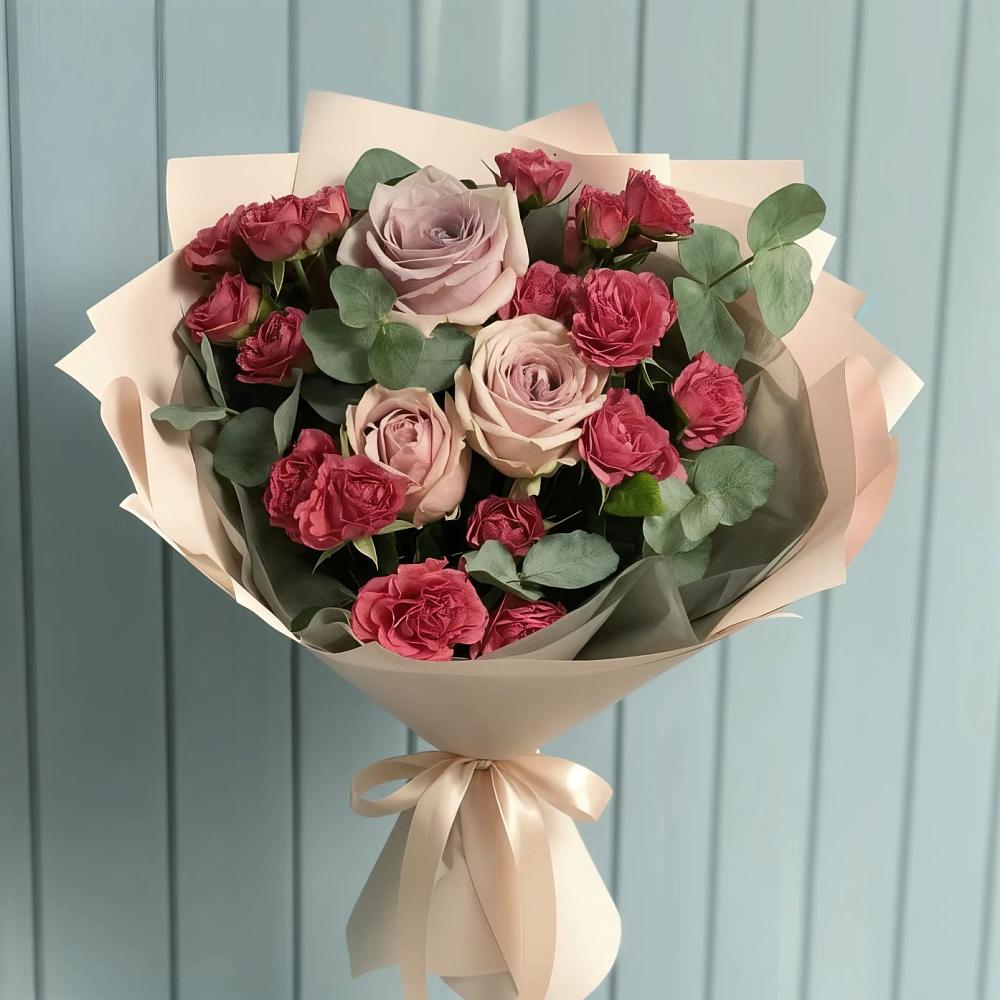 Букет цветов из: Гвоздики и Розы в Усинске