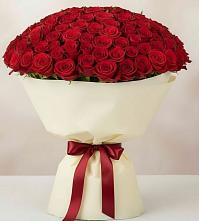Букет 101 Красная роза Милано в Усинске