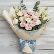 Букет цветов из:  Лизиантусы #REPLACE_PRED# Усинске