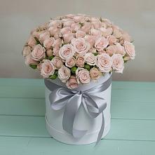 Цветочная композиция из Розы в шляпной коробке #REPLACE_PRED# Усинске