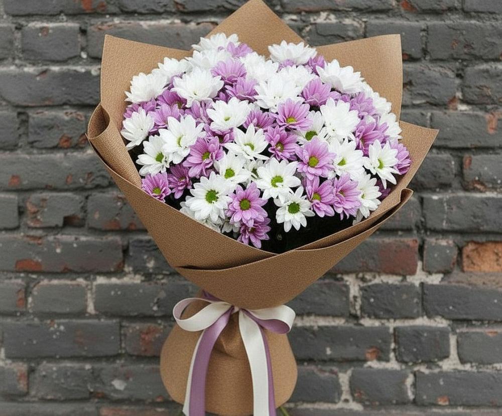 Букет цветов из: Хризантемы в Усинске
