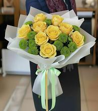 Букет цветов из:  Хризантемы и Розы в Усинске