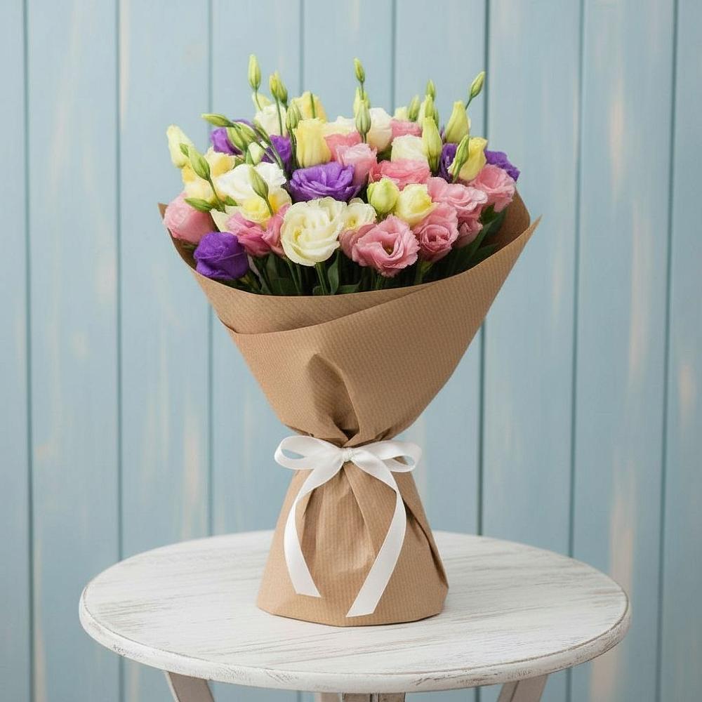 Букет цветов из: Лизиантусы в Усинске