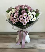 Букет цветов из:  Хризантемы и Розы в Усинске