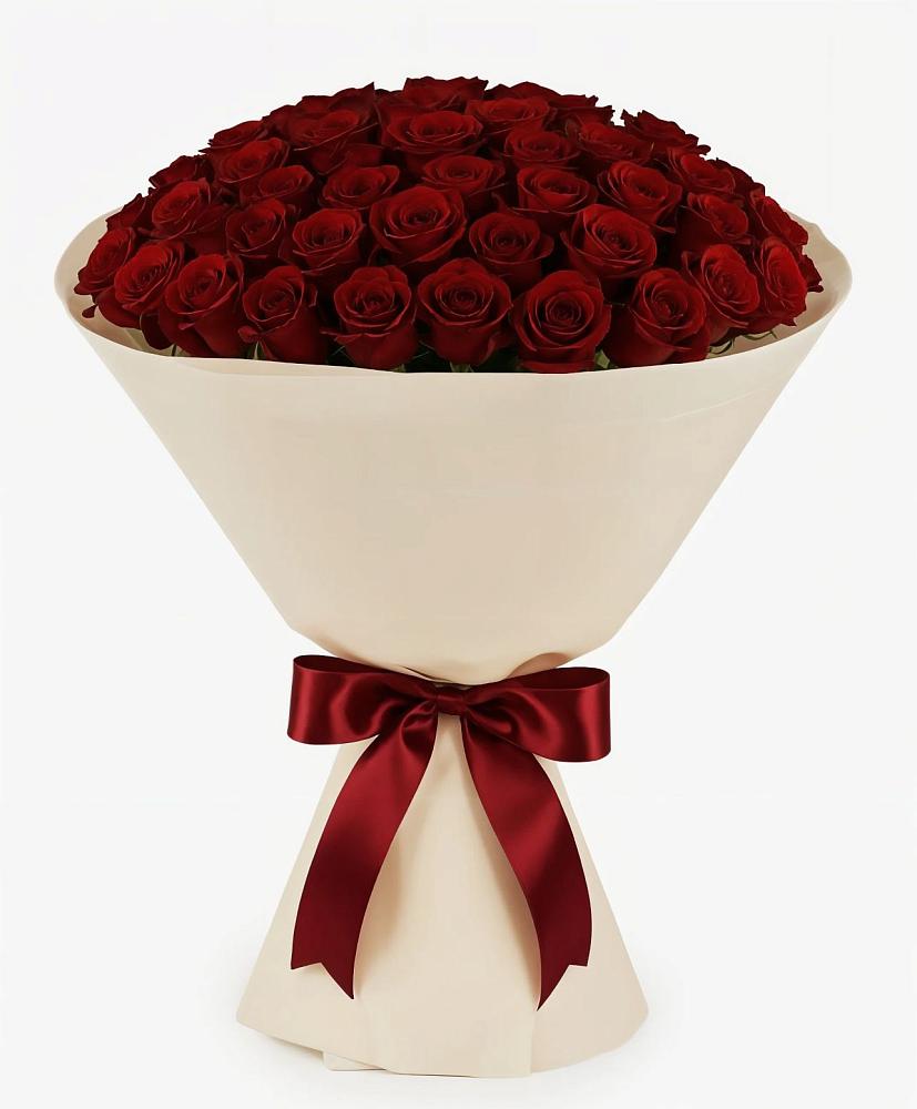 Букет 101 Бордовая роза Блэк Бакарра в Усинске