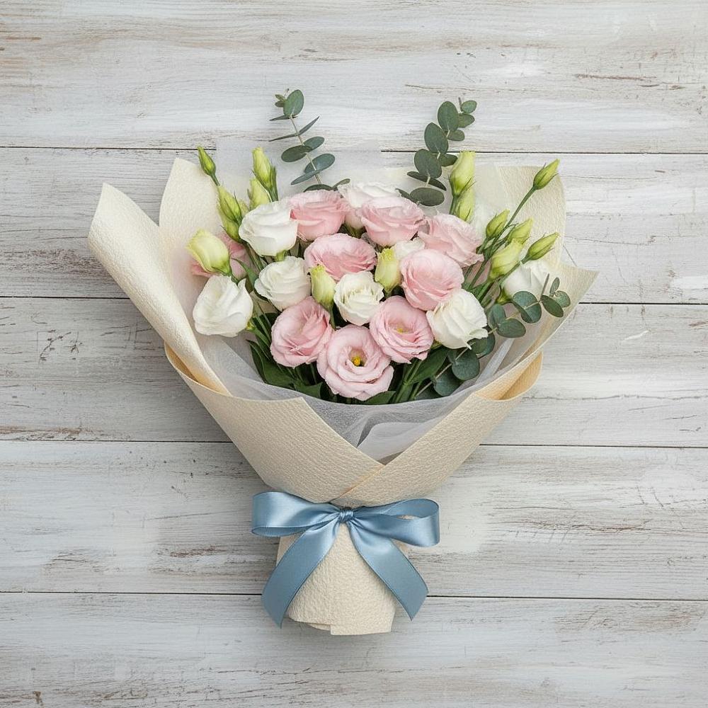 Букет цветов из: Лизиантусы в Усинске